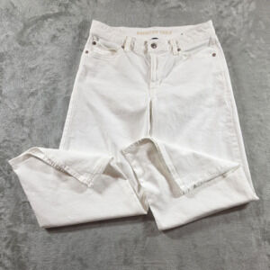 American Eagle Jeans Womens 6 Short Ultra Wide Leg White